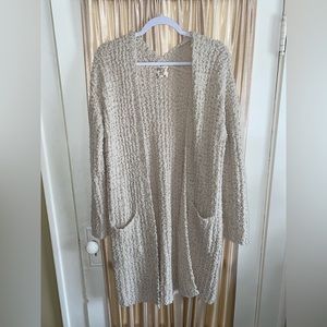 Soft Fuzzy Oatmeal Cardigan! NWOT